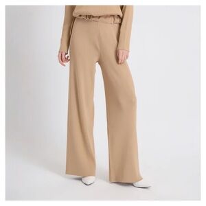 RUE LES CREATEURS • Loose Form Knitwear Trousers in Camel